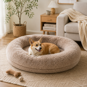 Plush Dog Bed with Removable Cover