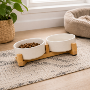 Ceramic Food and Water Bowl Set